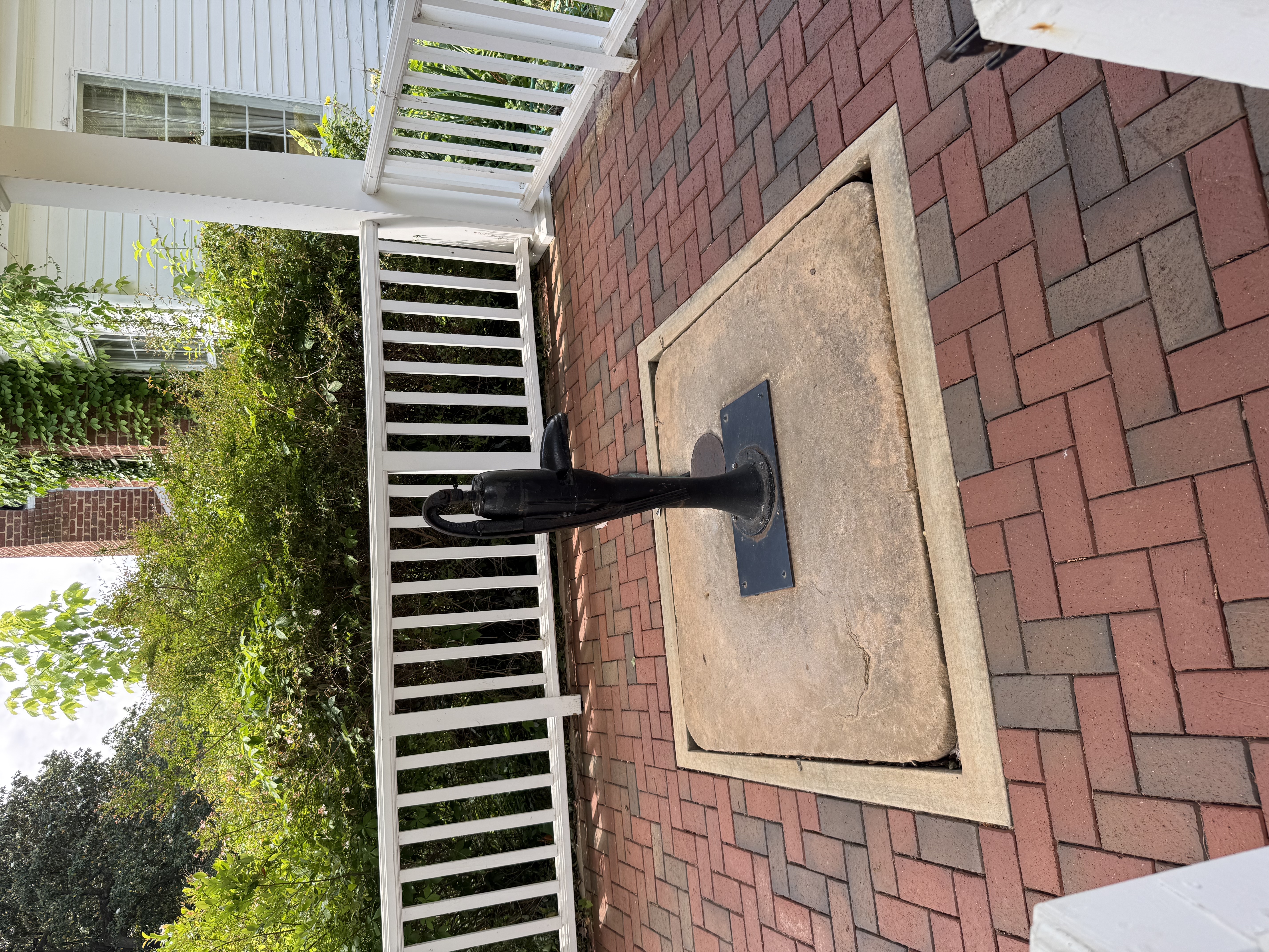 The actual pump where the miracle happened at Helen Keller's childhood home