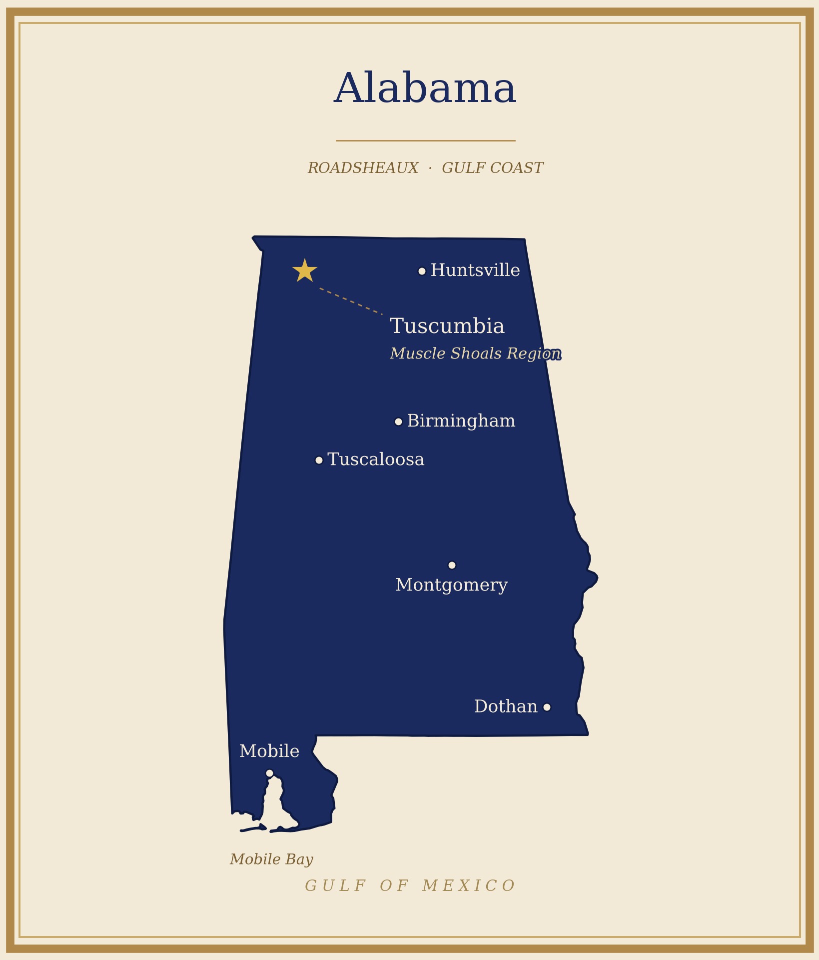 Tuscumbia AL location map | Rattlesnake Saloon location map