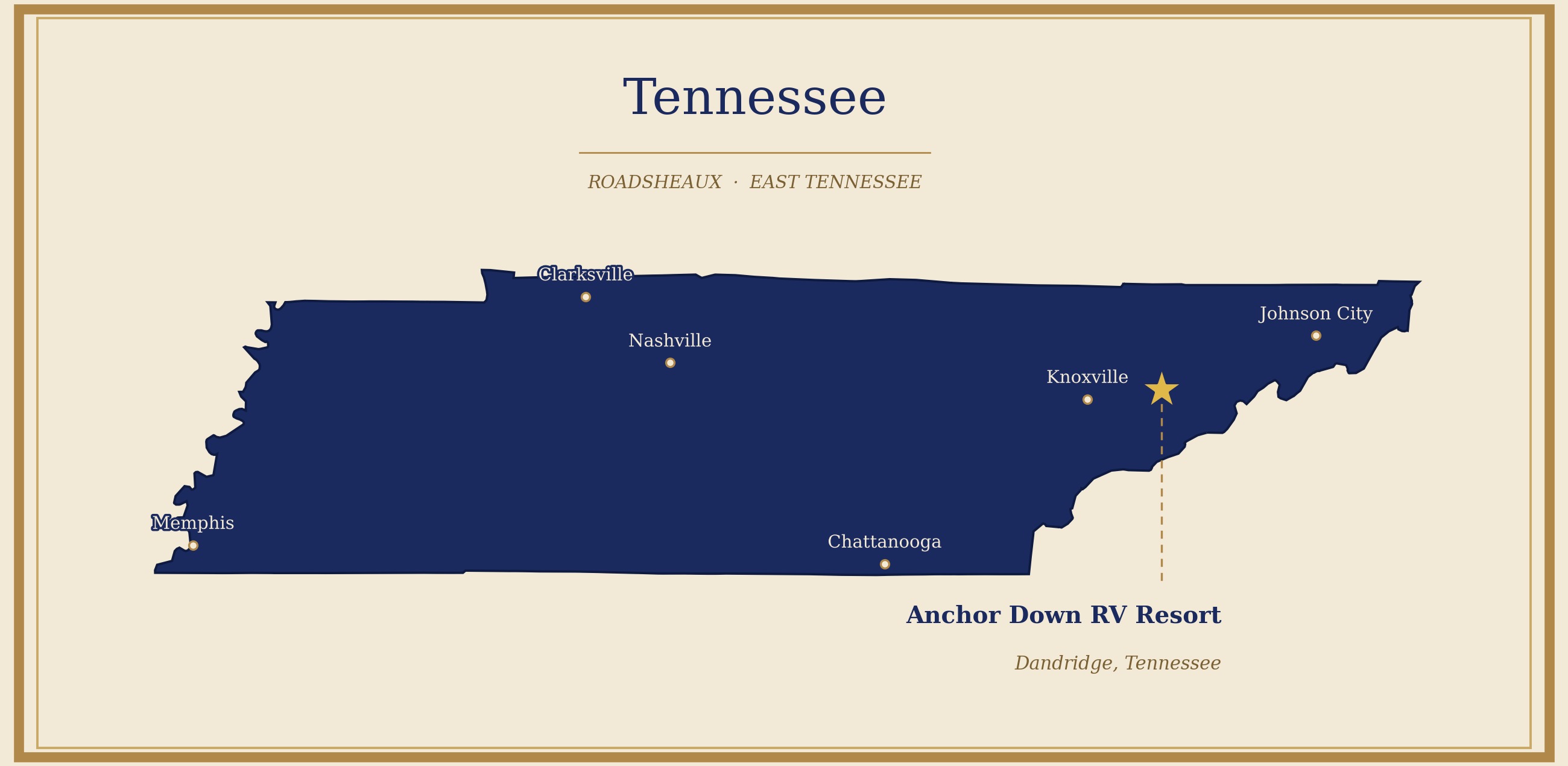 Anchor Down RV Resort Locator Map