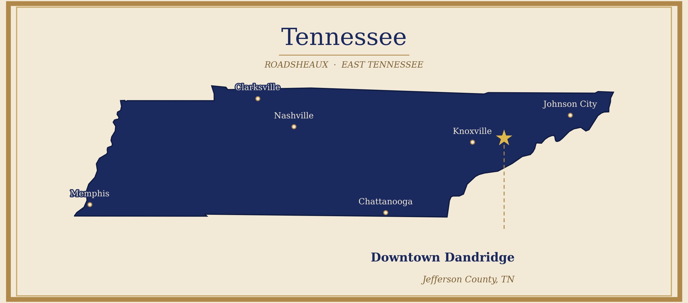 Downtown Dandridge map locator Downtown Dandridge map locator