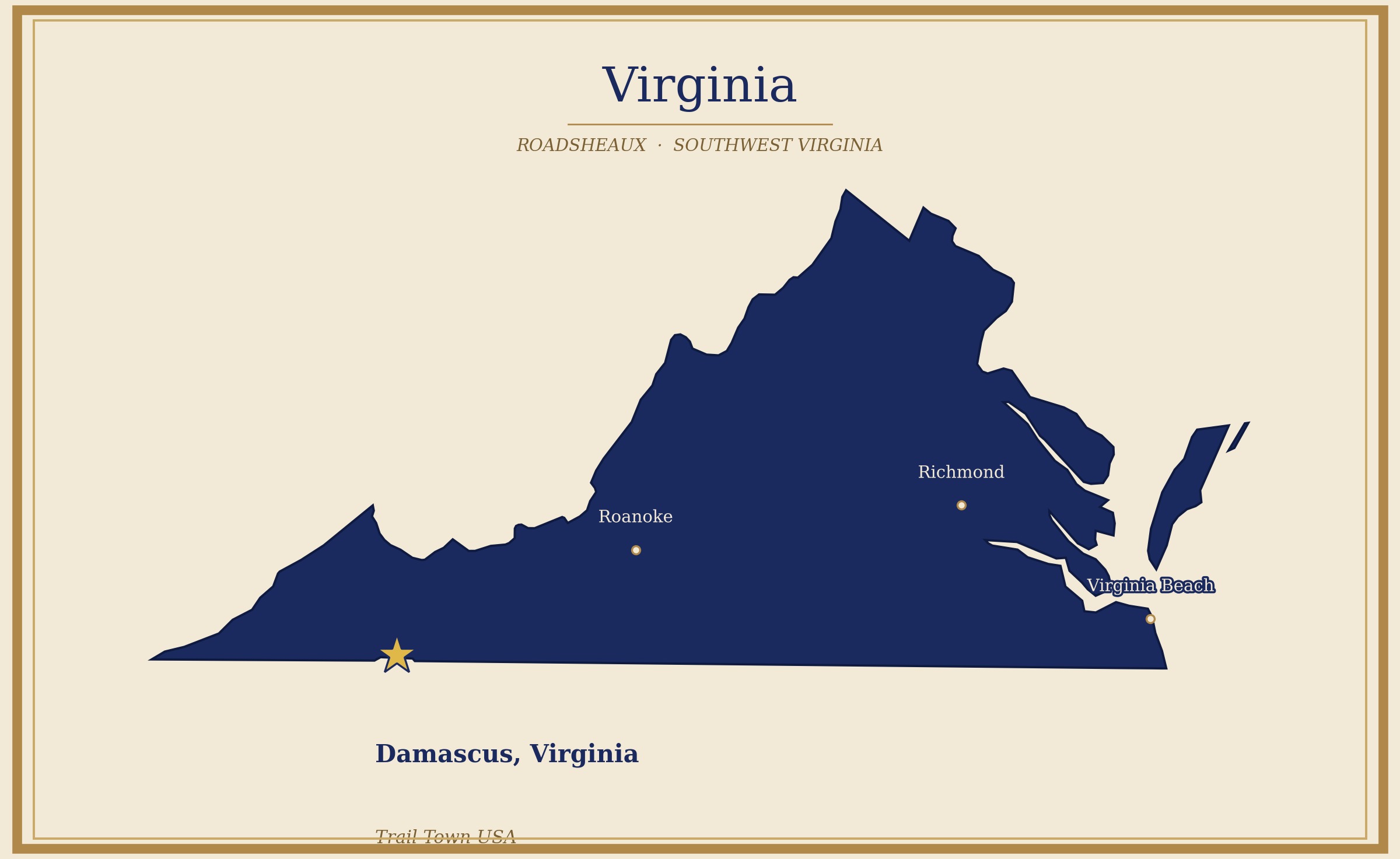Locator Map of Demascus, Virginia