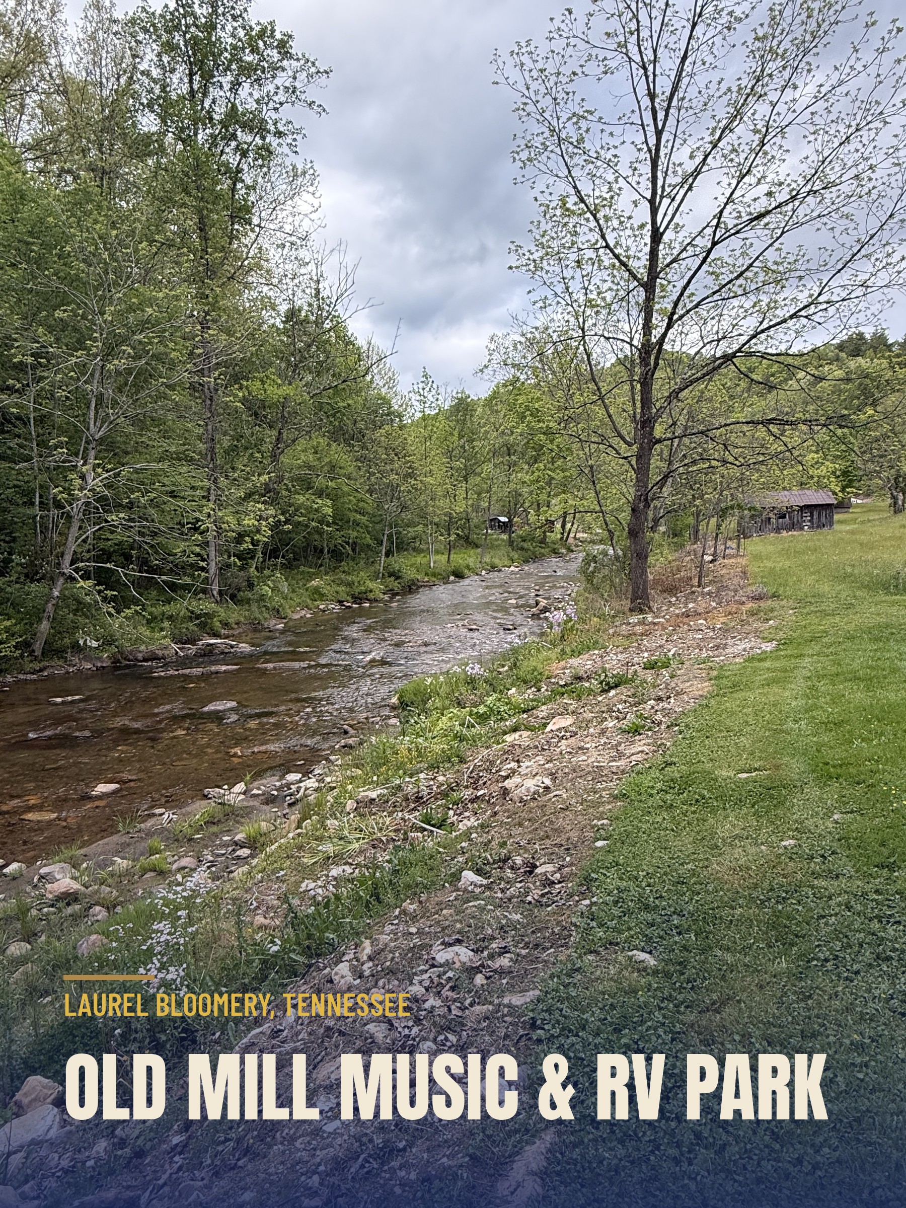 Laurel Creek behind Old Mill Music & RV Park