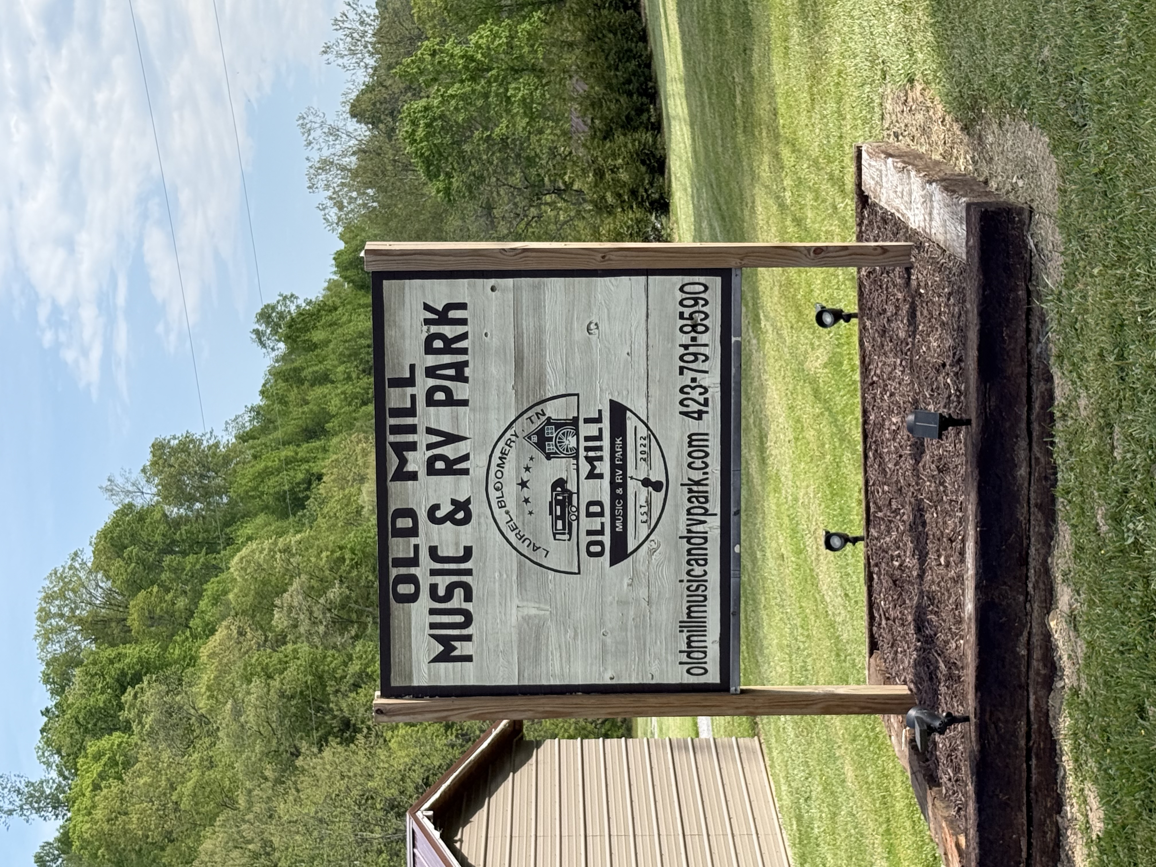 Old Mill Music & RV Park Sign