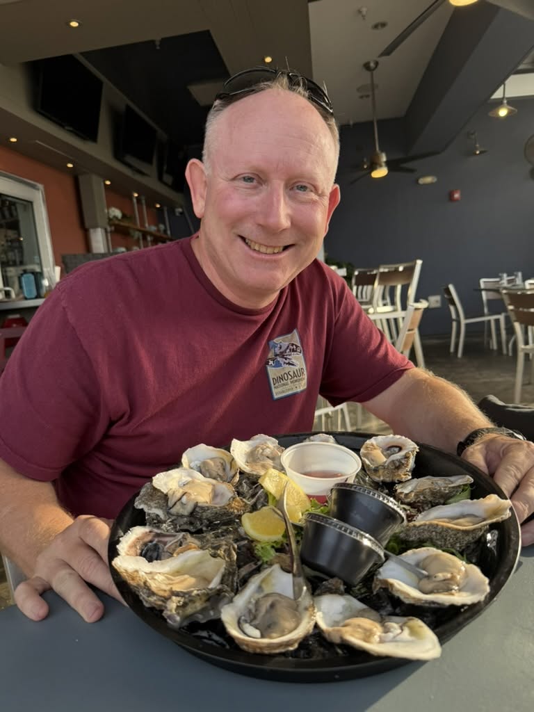 Chad loves his Oysters