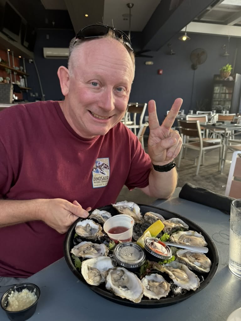 The Oysters were so good, Chad got a second round.