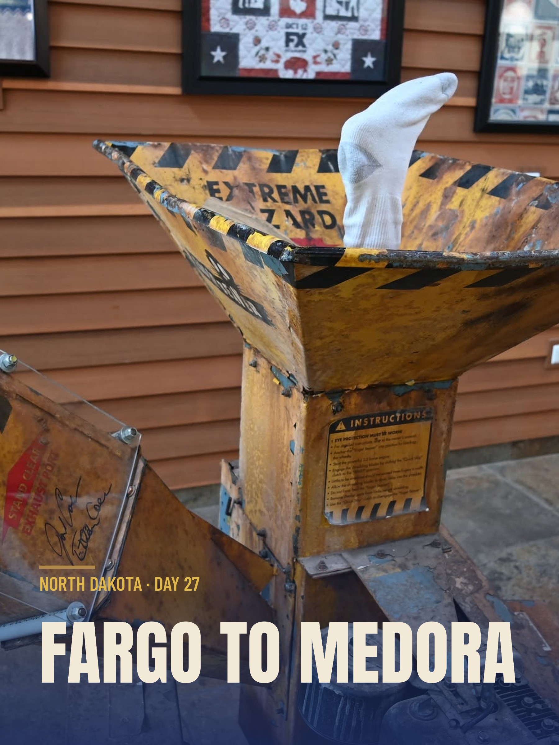 The World's Most Famous Wood Chipper, Then Rain All the Way to Medora