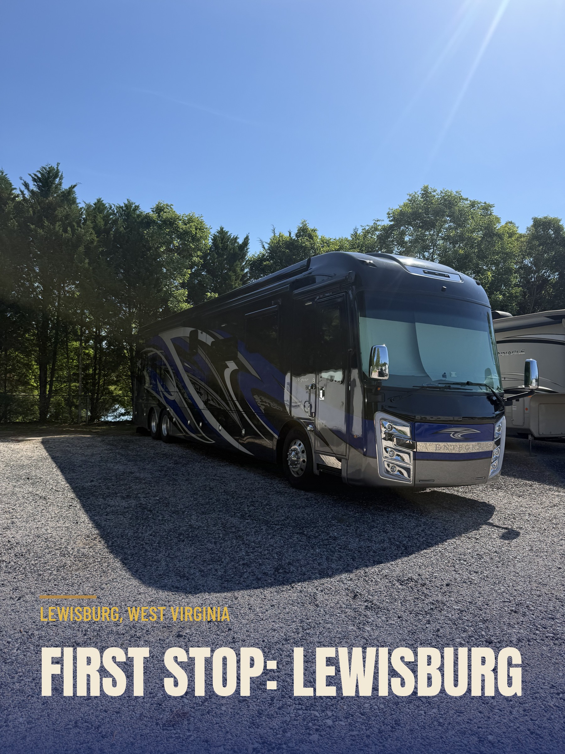 RV preparing to leave for Lewisburg WV