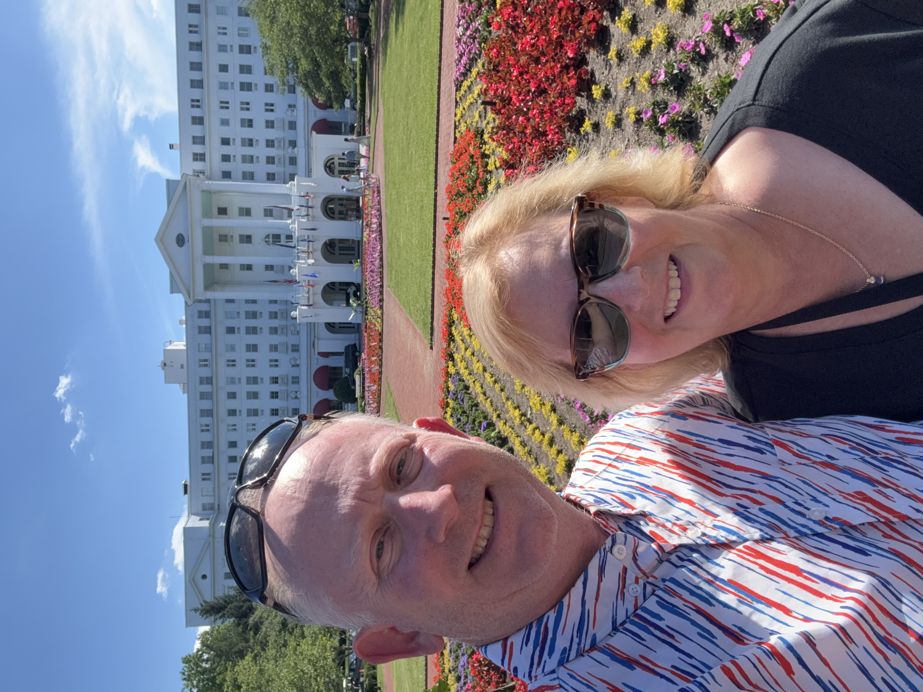 Chad and Donna in front of the Greenbriar