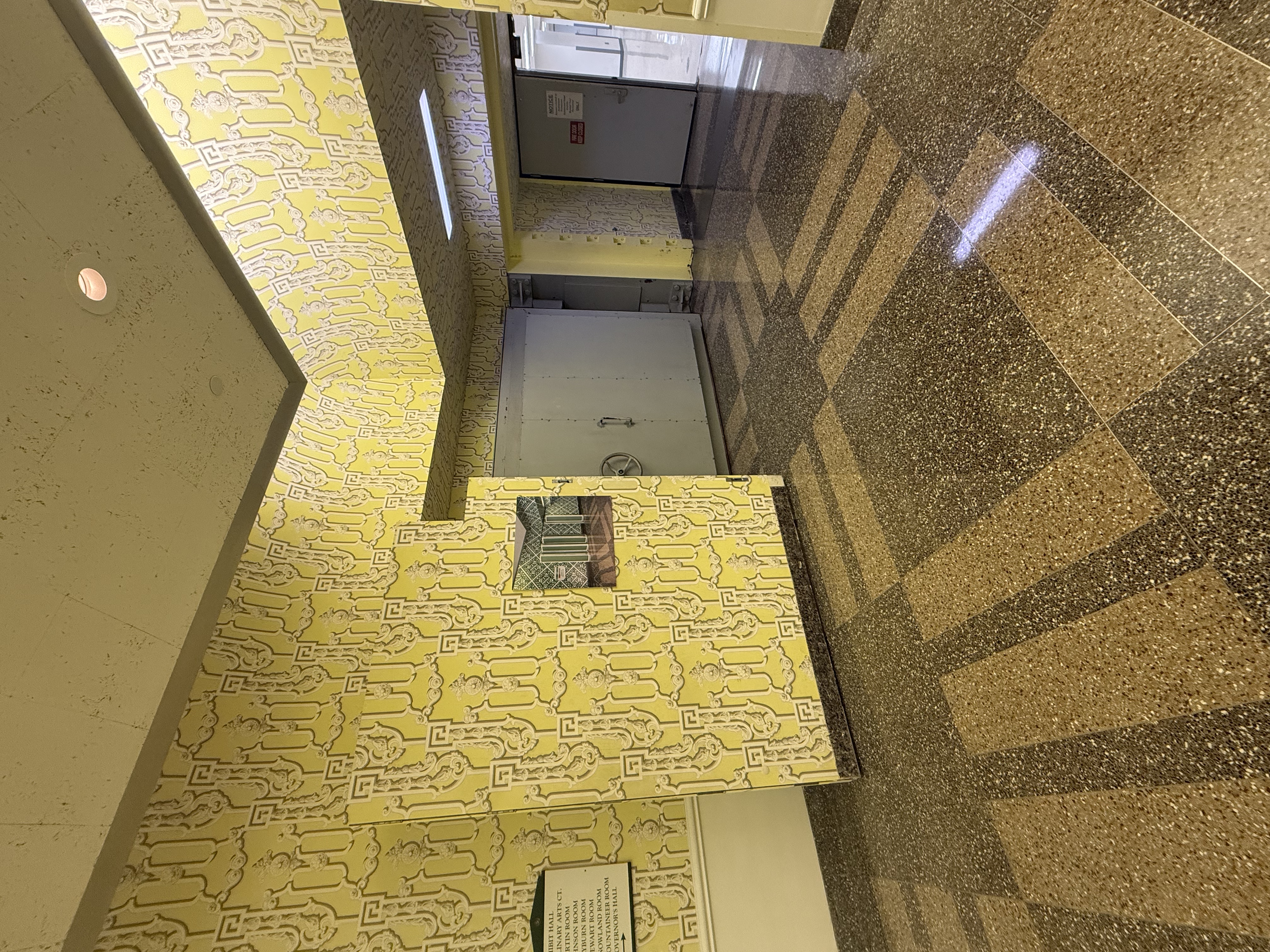 Retractable wall that hid the blast door