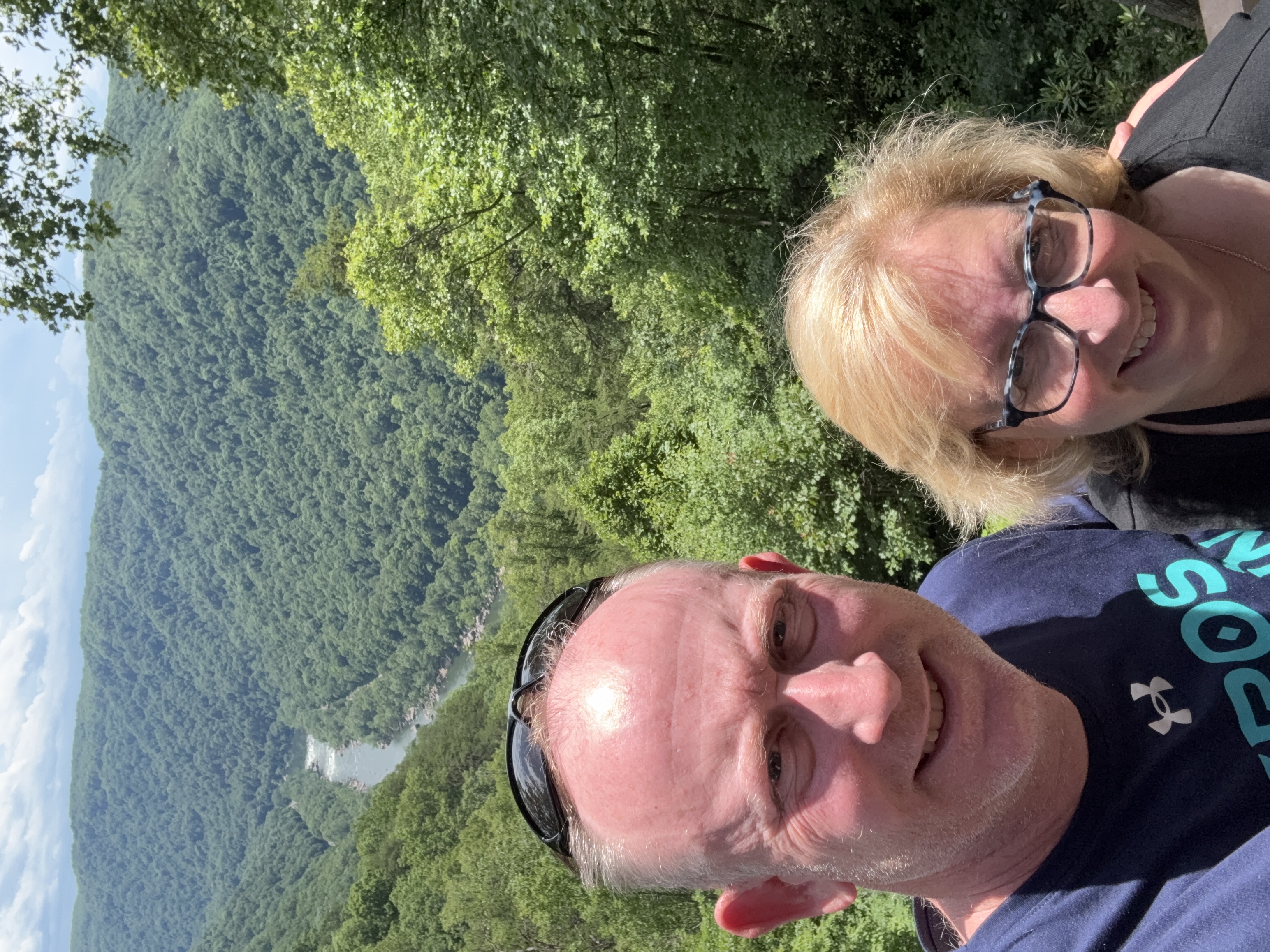New River Gorge Overlook behind Visitors Center
