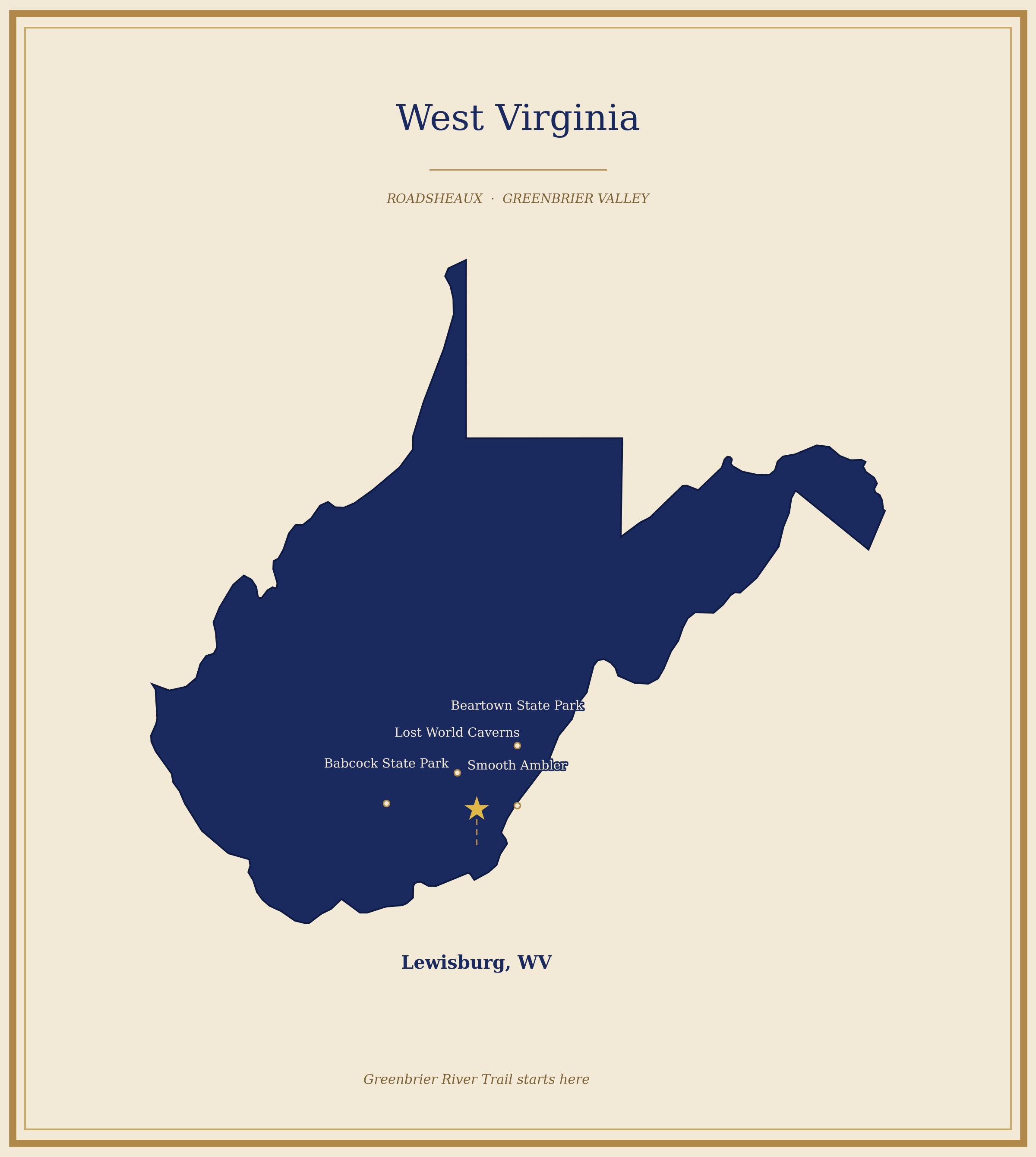 Lewisburg WV attractions locator map