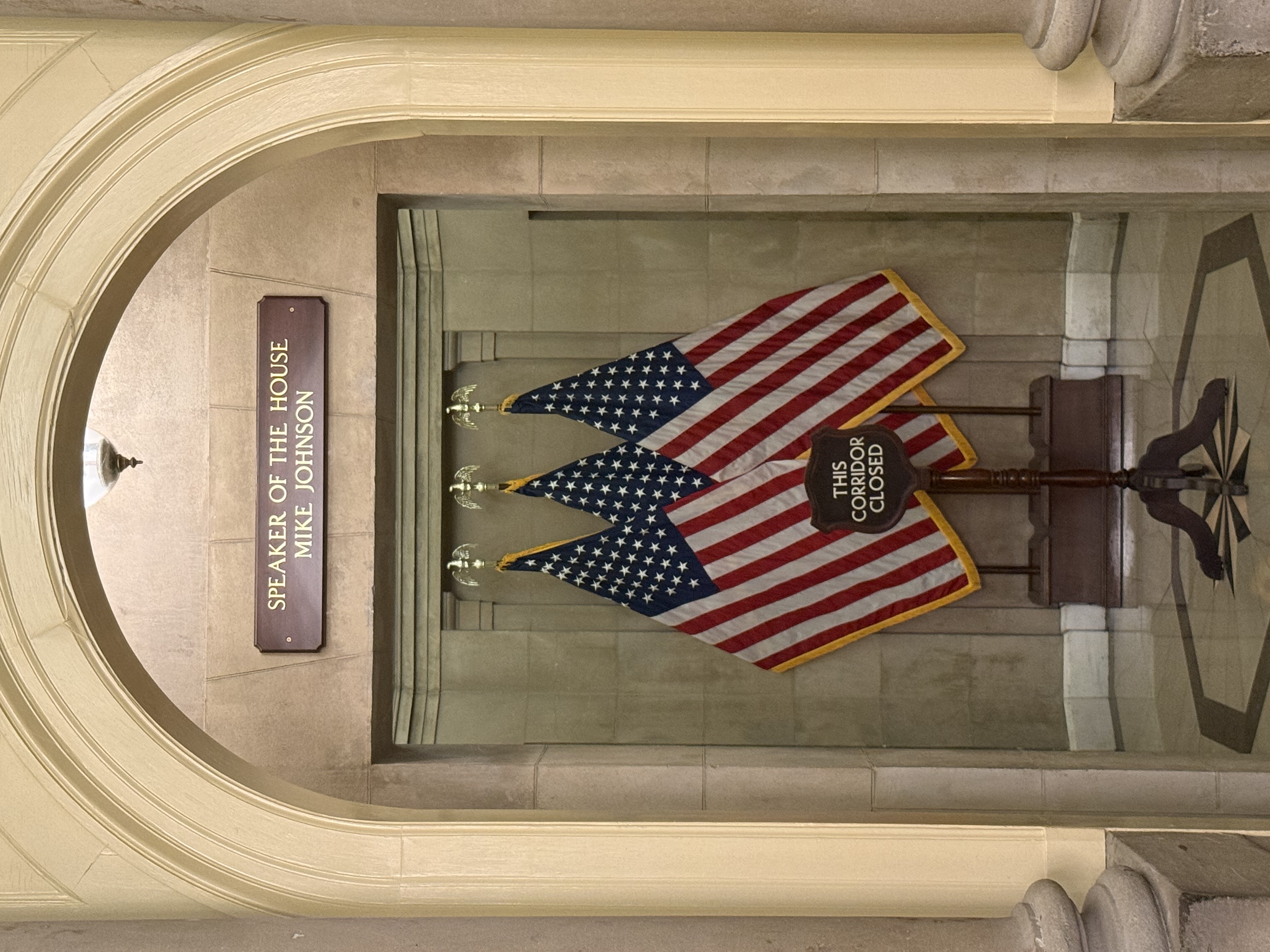 Speaker  Mike Johnson's office, or at least the entry