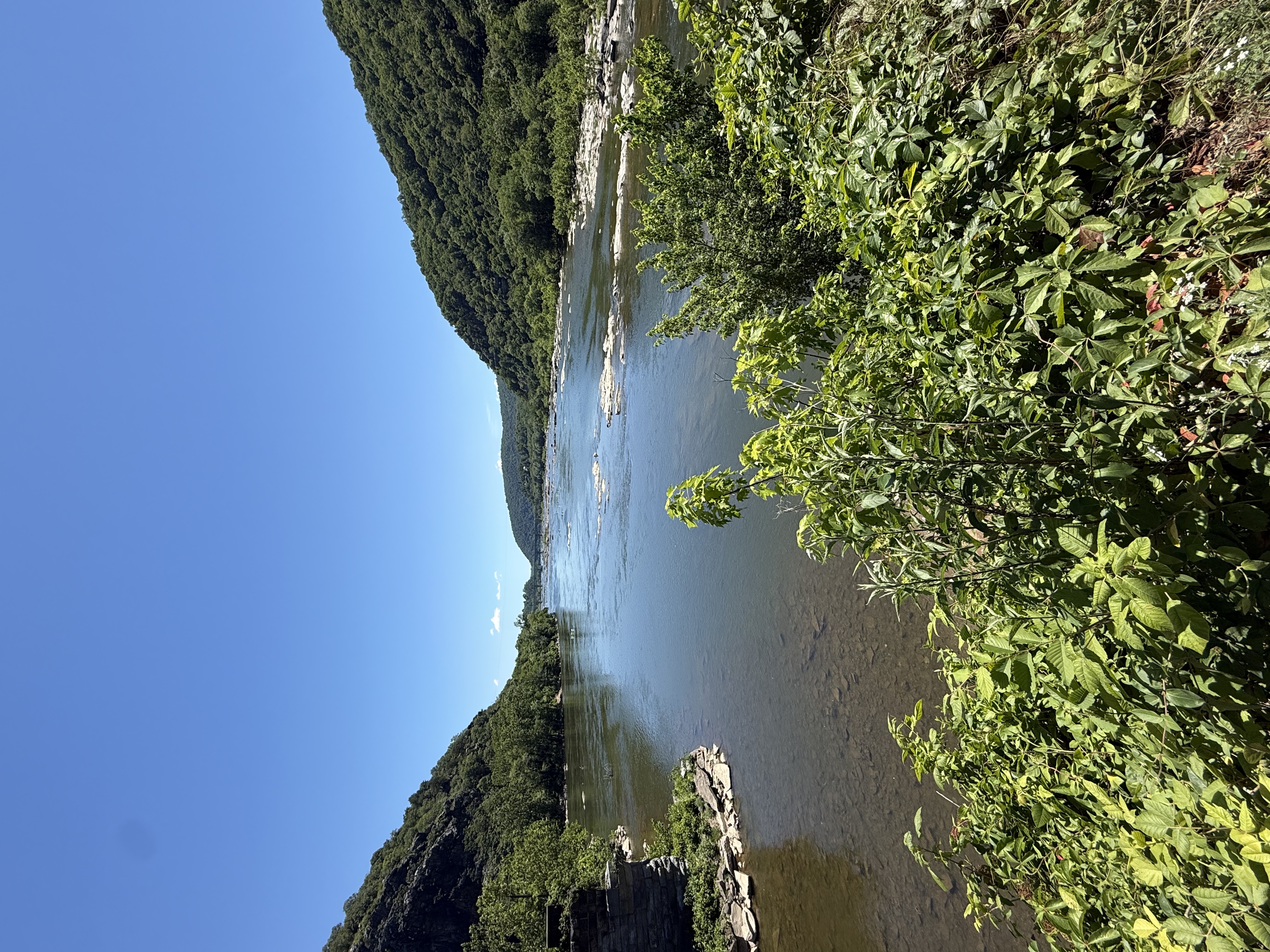 Potomac and Shenandoah Rivers converging at Harpers Ferry, WV
