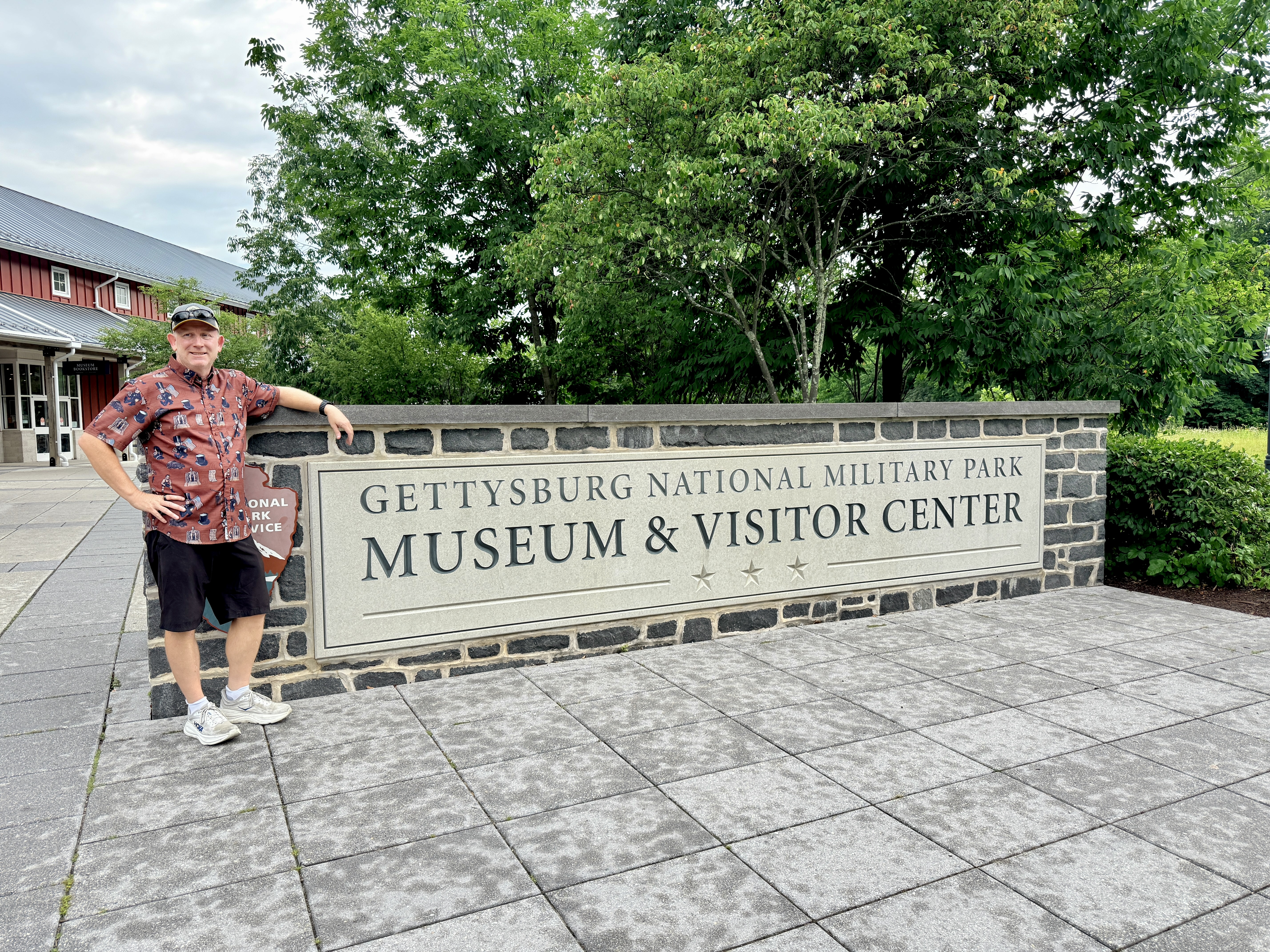Chad by Gettysburg National Military Park sign