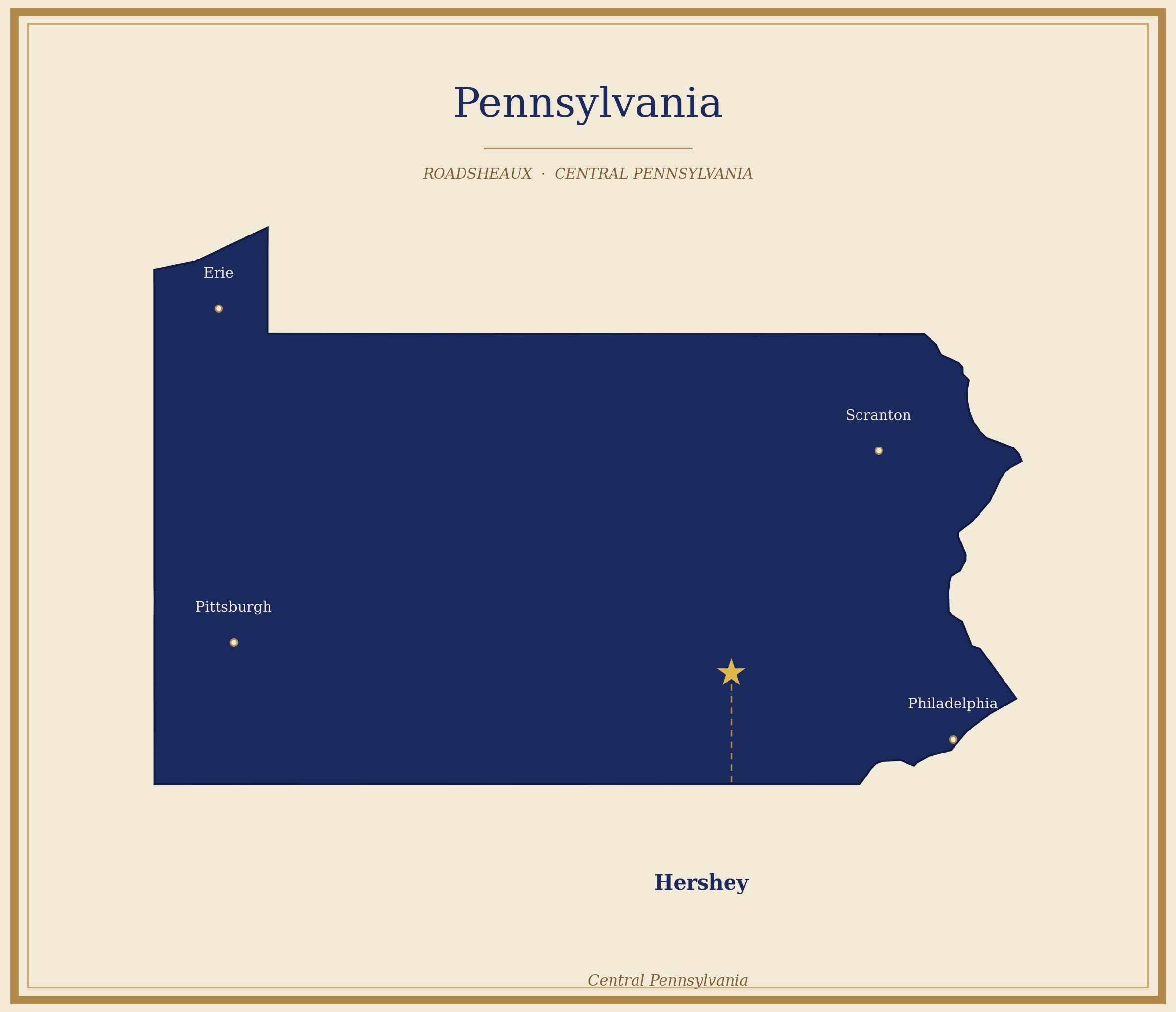 Hershey PA locator map